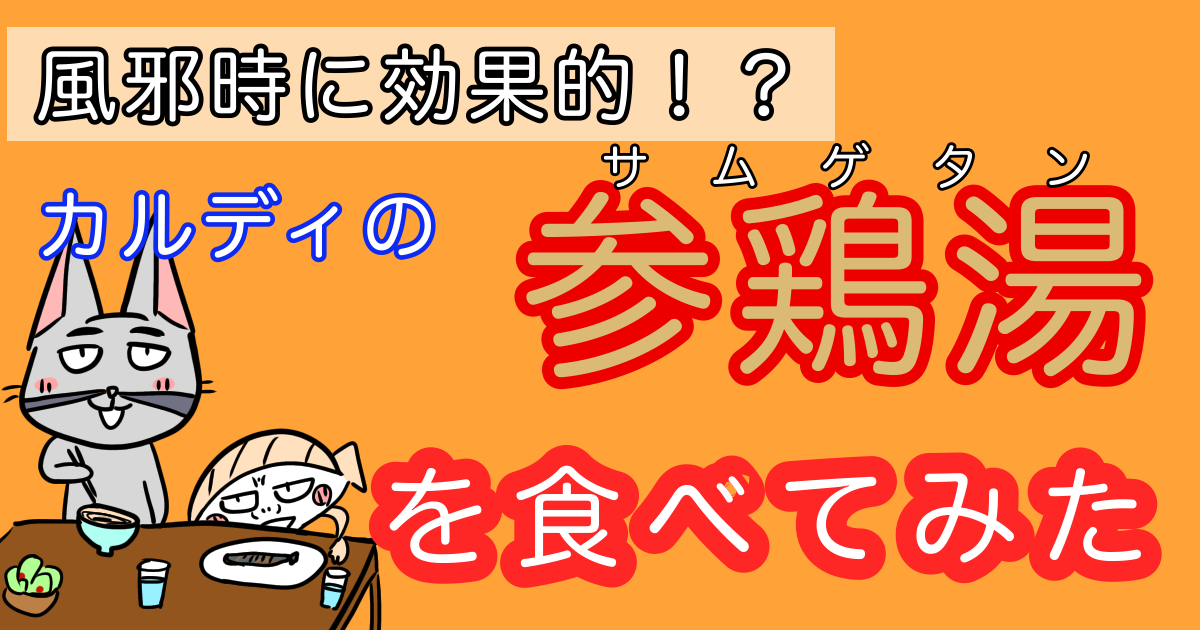 風邪時に効果的！？カルディの参鶏湯食べてみた